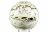 Polished Zebra Calcite Sphere - Idaho #370985-1